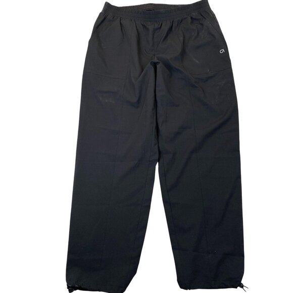 GapFit Mens Athletic Pants Medium Black Sweatpants Drawstring Activewear Casual - Picture 1 of 14